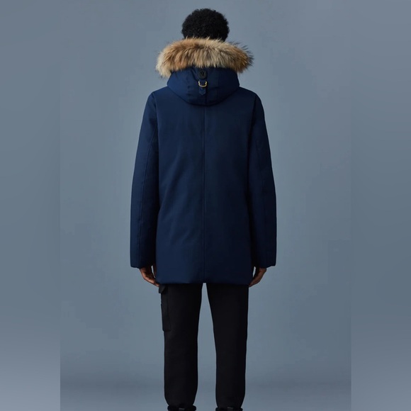 EDWARD 2-in-1 down parka with hooded bib and natural fur for men - Picture 2 of 11